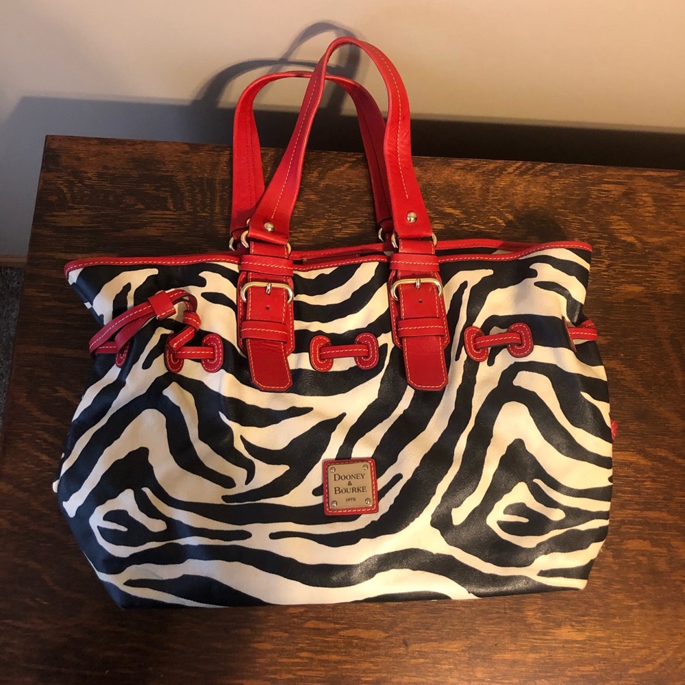 Dooney and Bourke zebra tote bag